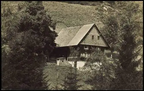 Ansichtskarte Gutach (Schwarzwaldbahn) Schwarzwaldhaus in Wild-Gutach 1920