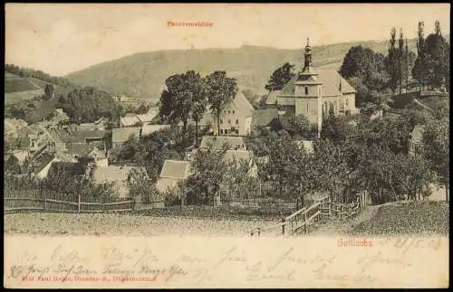 Bad Gottleuba-Berggießhübel Panorama 1903   gel nach Meissen Ankunftsstempel