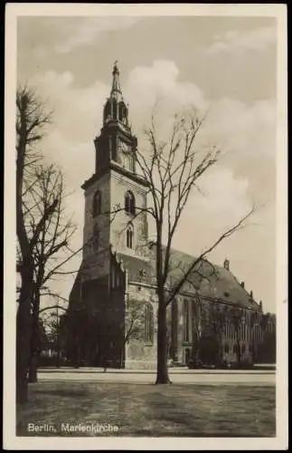 Ansichtskarte Mitte-Berlin Partie an der Marienkirche 1951