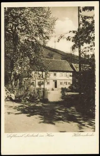 Lerbach-Osterode (Harz) Umlandansicht mit der Hüttenschenke (Gasthof) 1930