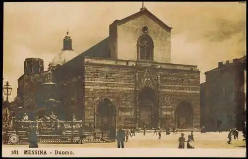 Cartolina Messina Duomo (Dom) Kirchen-Bauwerk 1910