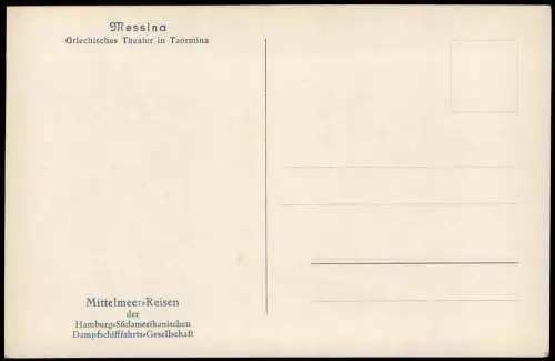 Cartolina Messina Messina Griechisches Theater in Taormina 1920