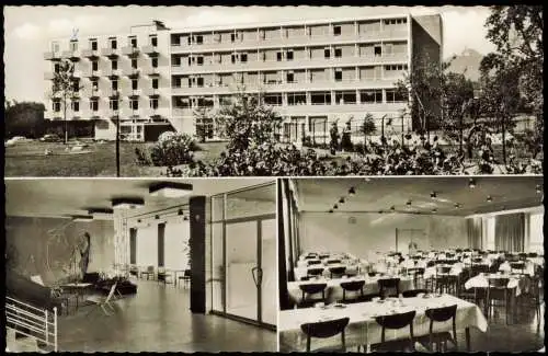 Bad Honnef Kurklinik Siebengebirge Mehrbild-AK mit Innenansichten 1962