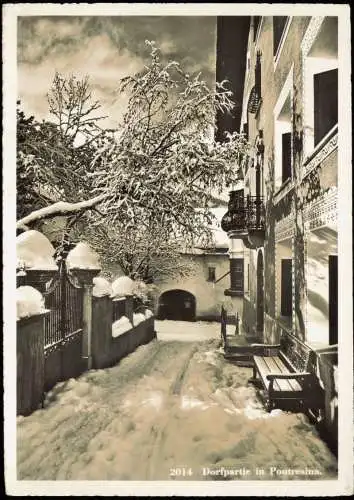 Pontresina Umlandansicht, Stimmungsbild Winter, Dorf-Partie 1960