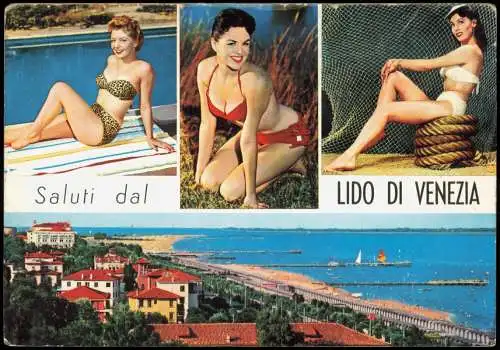 Lido di Venezia-Venedig Venezia Strandleben Schönheiten im Bikini 1965