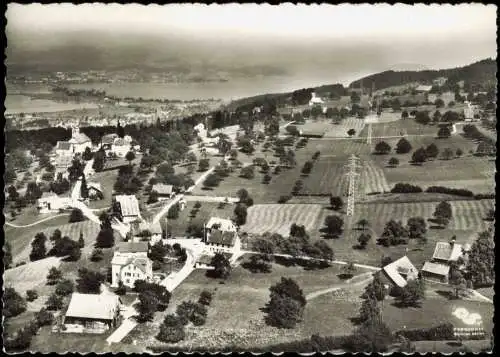 Ansichtskarte Feusisberg Mit dem Flugzeug über Feusisberg Luftaufnahme 1955