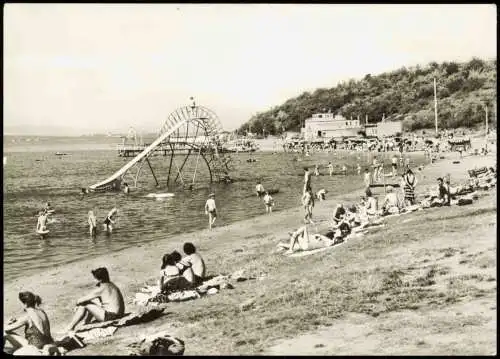 Ansichtskarte Seeburg (Mansfelder Land) Badestrand (DDR Mehrbildkarte) 1980