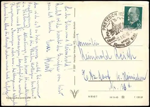 Pretzsch Elbe Bad Schmiedeberg DDR Mehrbild-AK  Elbe-Fähre, Fährhaus 1962/1959