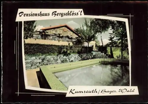 Grafenau (Niederbayern) Reklamekarte Pensionshaus Bergschlössl Kumreuth   1970