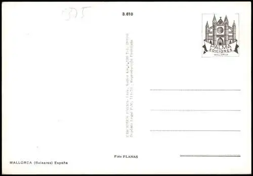 Postale Mallorca Isla de Mallorca (Landkarte, Map, Umgebungskarte) 1975