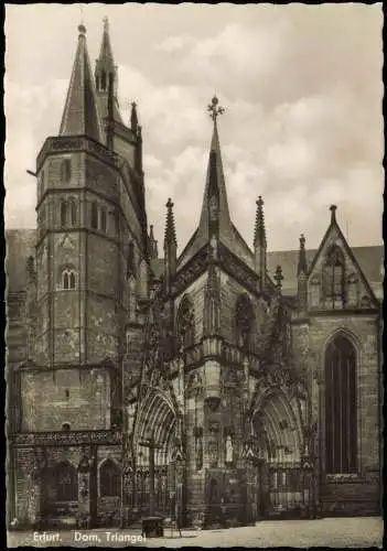 Ansichtskarte Erfurt Dom, Triangel - Fotokarte 1961