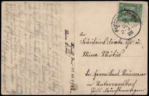 Kinder Künstlerkarte Liebe macht erfinderisch Junge Mädchen Balkone 1926