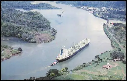 Postcard Panama-Stadt Panamá Luftbild Panamakanal Gamboa 1972