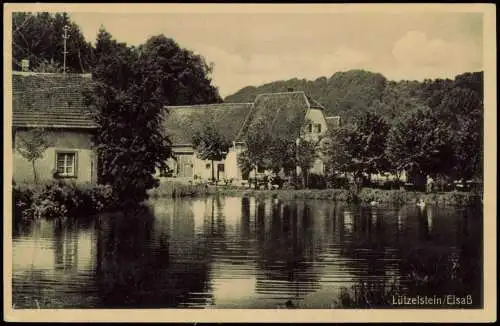 CPA Lützelstein Elsaß La Petite-Pierre Stadtpartie 1934