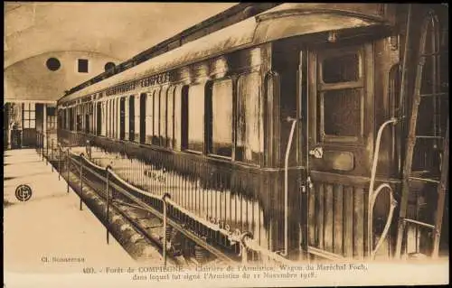 .Frankreich Forêt de COMPIEGNE. Clairière de l'Armistice, Wagon du   Foch 1922