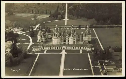 Chambord Château de Chambord Schloss VUE AÉRIENNE Luftaufnahme 1940