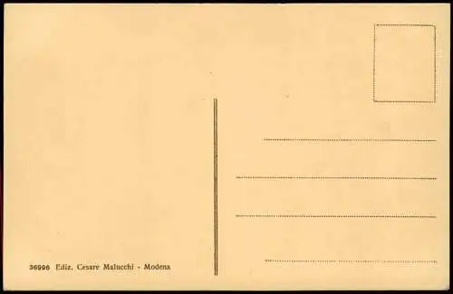 Cartolina Modena Portico del Collegio e Caffe Nazionale 1926