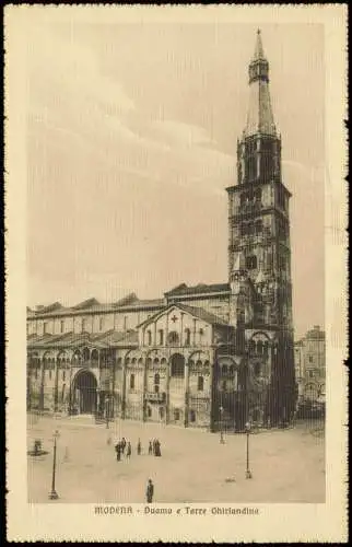 Cartolina Modena Duomo e Torre Ghirlandina 1926