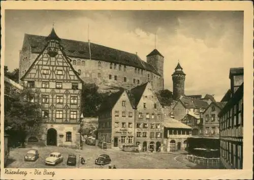 Ansichtskarte Nürnberg Nürnberger Burg - VW Käfer 1956