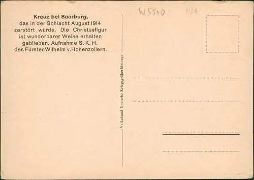 Saarburg (Lothringen) Sarrebourg Kreuz der Schlacht August 1914 1940