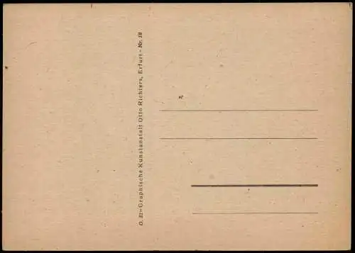 Ansichtskarte Erfurt Straßenszene Federzeichnung 1932