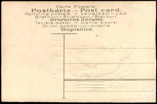 Ansichtskarte  Künstlerkarte Jäger vor der Stadt 1911 Goldprägung