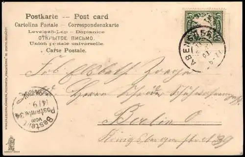 Liebe Liebespaare - Love Jäger und Frau am Waldesrand 1908 Silber Luna