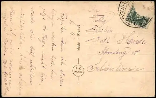 Ansichtskarte  Liebe Liebespaare - Love Mann küsst Frau leidenschaftlich 1928