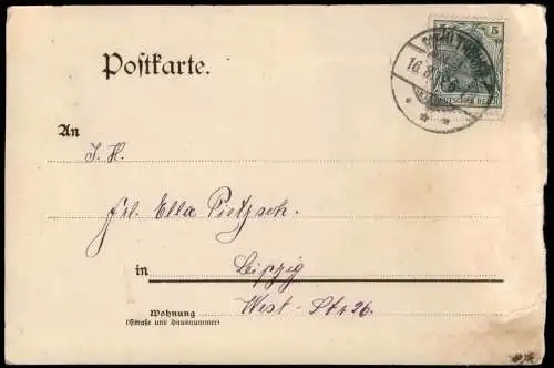 Ansichtskarte  Künstlerkarte Tanzpaar tanzen Verein M.Z. 1907