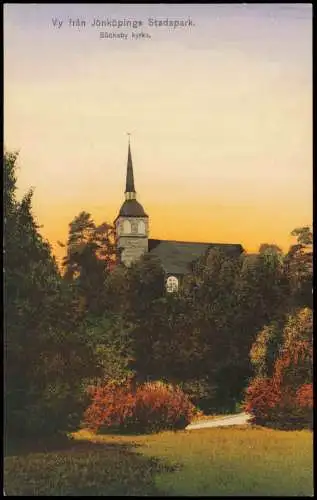 Postcard Jönköping Vy från Stadspark. 1912