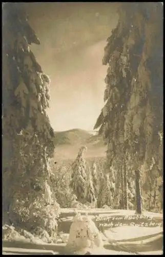 Ansichtskarte Klingenthal Blick vom Aschberg nach dem Spitzberg Winter 1931