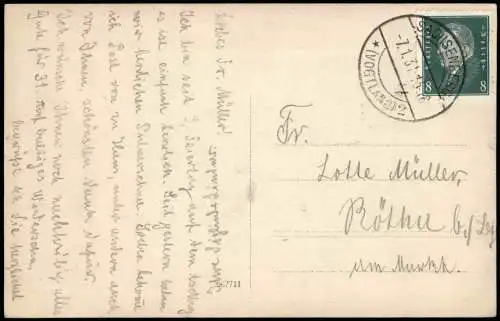 Ansichtskarte Klingenthal Blick vom Aschberg nach dem Spitzberg Winter 1931