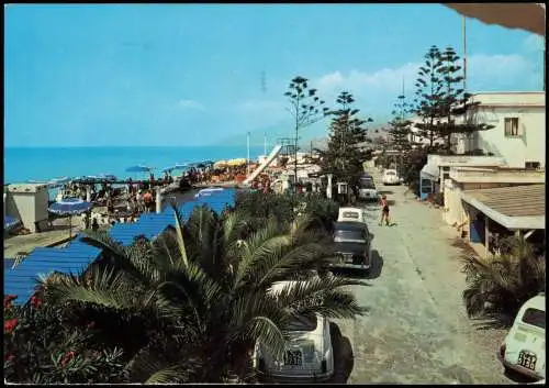 Cartolina Bordighera Promenade le long de la mer 1966