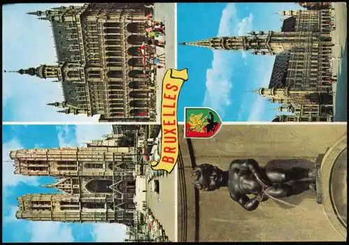 Lot 9 Postkaarten Brüssel Bruxelles Folder diverse Ansichten 1978 Leporello