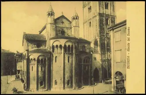 Cartolina Modena Abside del Duomo 1922