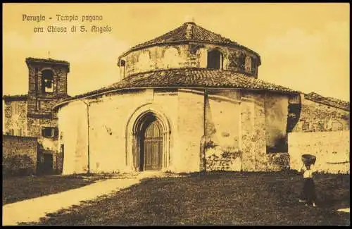 Perugia Tempio pagano ora Chiesa di S. Angelo, Kirche Church 1910