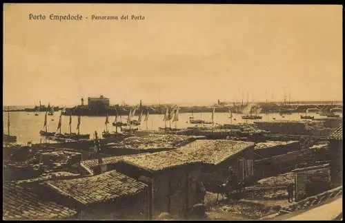 Cartolina Porto Empedocle Porto Empedocle Panorama del Porto 1910