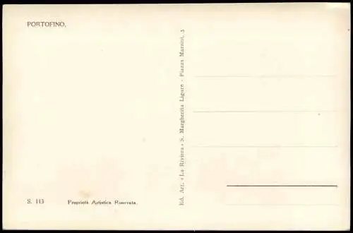 Cartolina Portofino Panorama; Orts-Teilansicht, Villa am Berg 1925