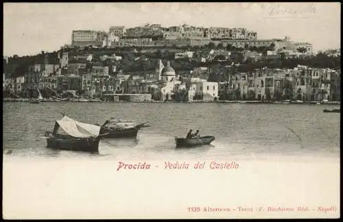 Cartolina Procida b. Neapel Procida Veduta del Castello Ortsansicht 1905