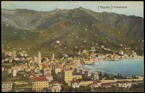 Cartolina Rapallo Rapallo Panorama Stadt-Ansicht 1911