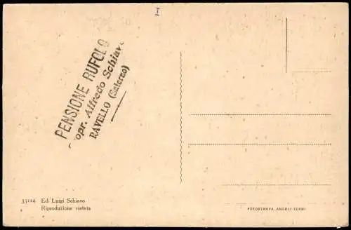 Cartolina Ravello Panorama visto dalla Pensione Rufolo 1910