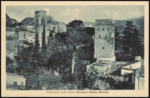 Ravello Panorama-Ansicht Visto dalla Pensione Rufolo Ravello 1910