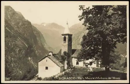 Ansichtskarte Bignasco BIGNASCO Valle Maggia Madonna del Monte 1930