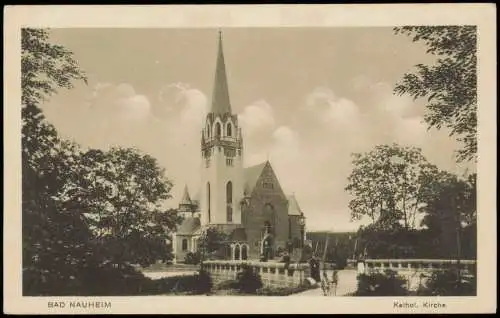 Ansichtskarte Bad Nauheim Katholische Kirche 1920