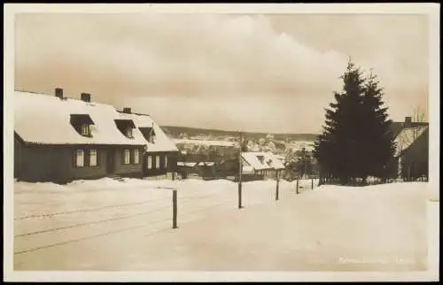 Benneckenstein Wohnhäuser verschneit, Stimmungsbild Winter Eis u. Schnee 1920