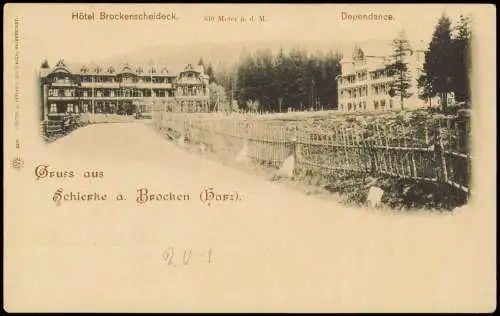 Ilsenburg (Harz) Brocken (Harz) Hotel Brockenscheideck, Dependance 1900