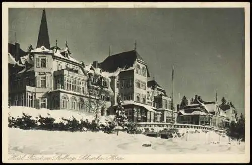 Ansichtskarte Schierke Hotel Fürst zu Stolberg im Harz 1920