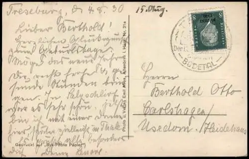 Treseburg Partie am Gasthaus Waldesruh (Speise-Restaurant), Halde Bodetal 1930