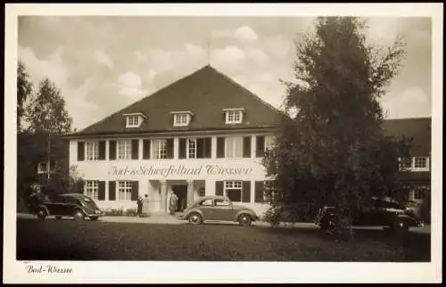 Bad Wiessee Gebäude-, Umland-Ansicht, Autos Volkswagen VW Käfer 1954