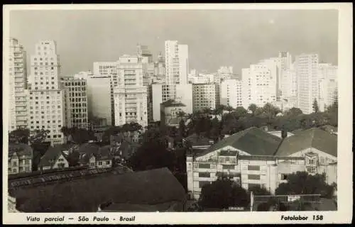 Postcard Sao Paulo Vista parcial - Fotokarte 1956